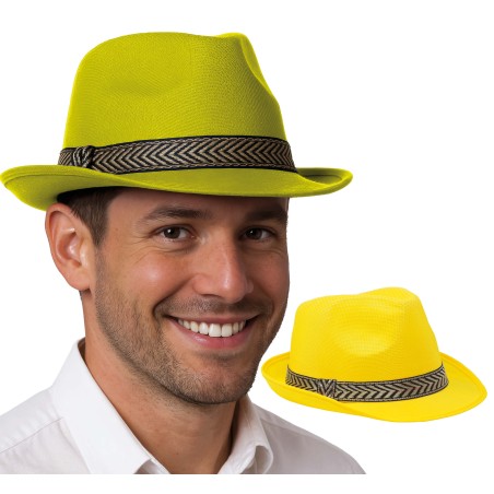 Sombrero gangster amarillo-Tus Disfraces baratos