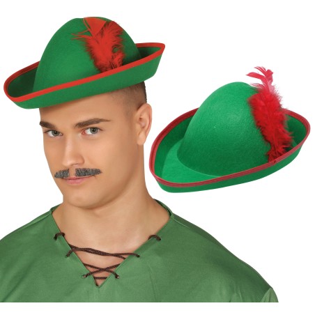 Sombrero tiroles fieltro robin hood-Tus Disfraces baratos