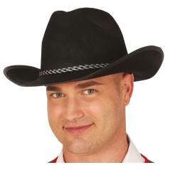 Sombrero vaquero fieltro negro-Tus Disfraces baratos