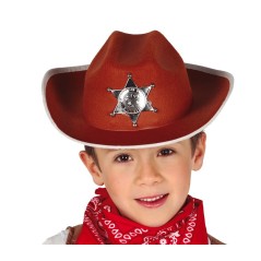 Sombrero sheriff infantil marron-Tus Disfraces baratos