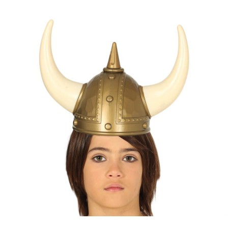 Casco vikingo infantil con cuernos