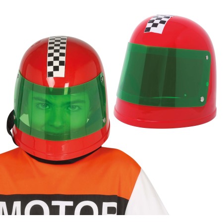 Casco piloto formula 1 rojo infantil-Tus Disfraces baratos