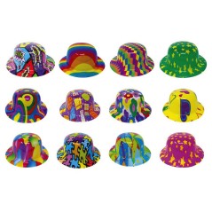 Sombrero bombin plastico colores surtidos fiesta