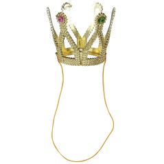 Diadema tiara corona oro princesa o reina-Tus Disfraces baratos