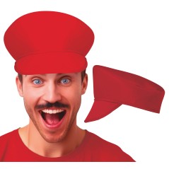 Gorra fontanero roja similar a la de mario bros-Tus Disfraces baratos