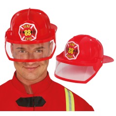 Casco bombero americano con pantalla-Tus Disfraces baratos