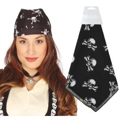 Pañuelo pirata con calveras-Tus Disfraces baratos