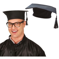Birrete Sombrero graduado tela-Tus Disfraces baratos
