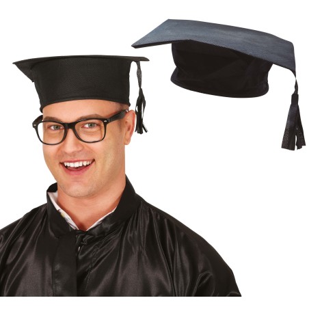 Birrete Sombrero graduado tela-Tus Disfraces baratos