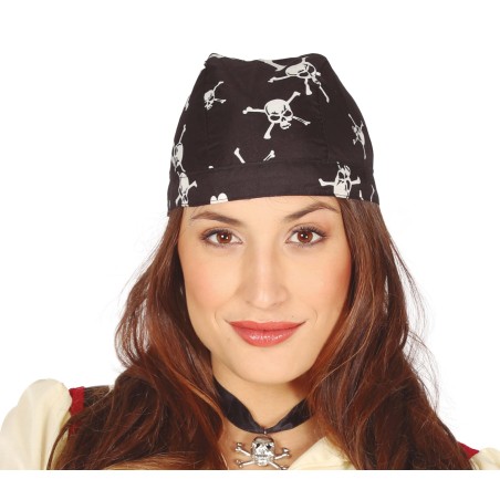 Pañuelo pirata con calveras