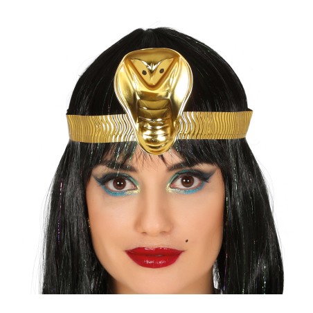 Diadema cleopatra plastico serpiente egipcia-Tus Disfraces baratos