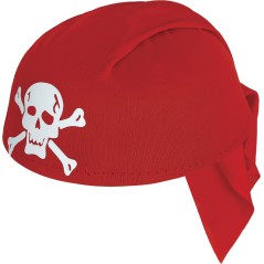Gorro pirata rayas rojo negro pañuelo-Tus Disfraces baratos