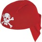 Gorro pirata rayas rojo negro pañuelo