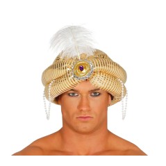 Sombrero maraja oro arabe paje
