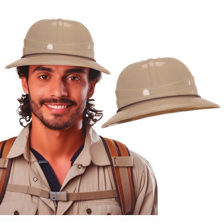 Sombrero explorador salacot pvc-Tus Disfraces