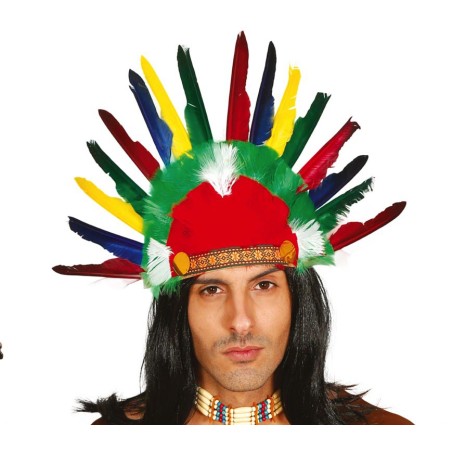 Penacho de plumas indio colores