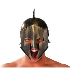 Casco espartano dorado plastico duro griego