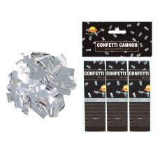 Cañon confeti plata mini 3 uds 10,5 cm-El Informal