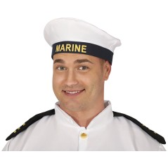 Gorra marinero marine blanca y azul