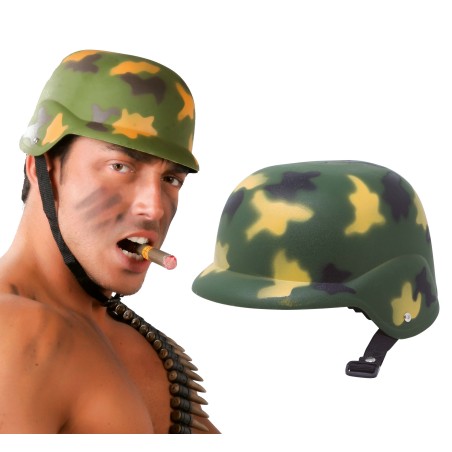 Casco militar bimeta camuflaje-Tus Disfraces baratos