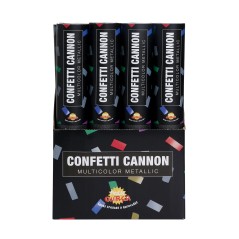 Cañon confeti multicolor metalico 40 cm-El Informal