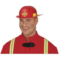 Casco bombero plastico duro sombrero rojo