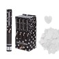 Cañon confeti corazones blancos 40 cm