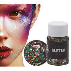 Glitter Multicolor en gel-Tus disfraces baratos