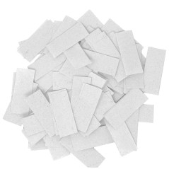 Cañon de confeti rectangular blanco 40 cm-El Informal