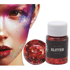 Glitter Rojo en gel-Tus disfraces baratos