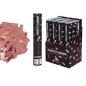 Cañon confeti oro rosa metalico 40 cm