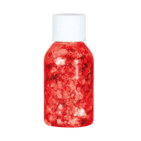 Glitter Rojo en gel