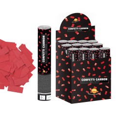 Cañon de confeti rectangular rojo 40 cm-El Informal