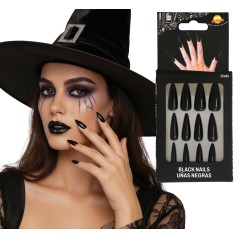 Uñas negras postizas bruja-Tus disfraces baratos