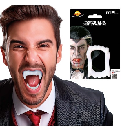 Dentadura fosforescente vampiro doble-Tus Disfraces