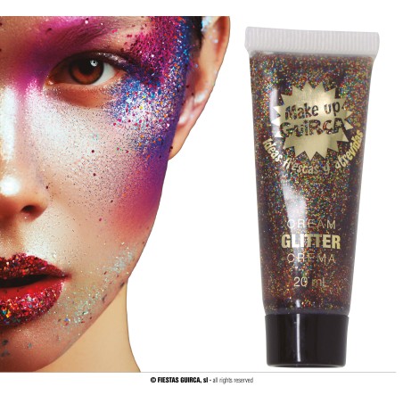Maquillaje glitter multicolor -Tus Disfraces Baratos