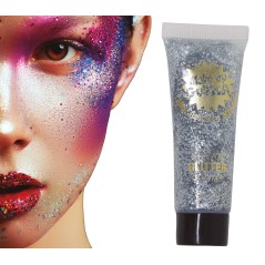 Maquillaje glitter plata -Tus Disfraces Baratos