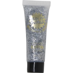 Maquillaje glitter plata -Tus Disfraces Baratos