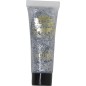 Maquillaje glitter plata
