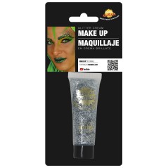 Maquillaje glitter plata -Tus Disfraces Baratos