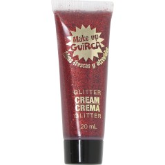 Maquillaje glitter rojo -Tus Disfraces Baratos