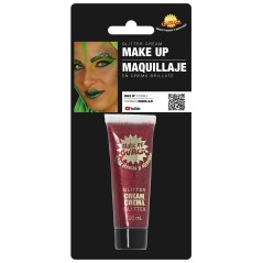 Maquillaje glitter rojo -Tus Disfraces Baratos