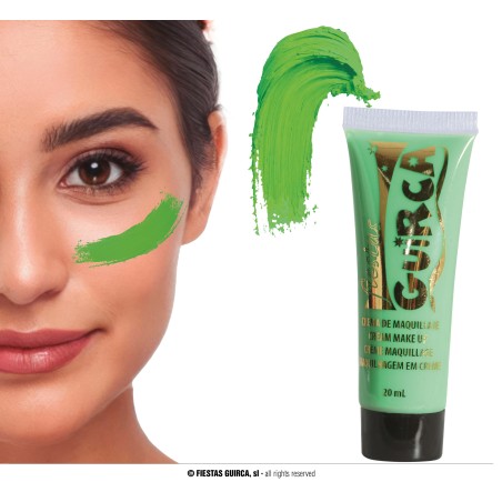 Maquillaje gel verde claro crema -Tus Disfraces Baratos