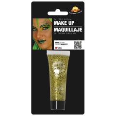 Maquillaje glitter dorado -Tus Disfraces Baratos