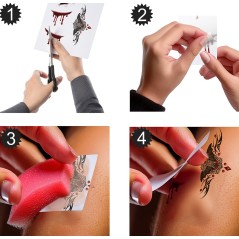 Tatuaje calcamonia vampiro -Tus disfraces baratos