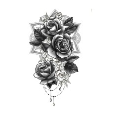 Tatuajes para brazos rosas 14x30 cm calcomanias-Tus Disfraces