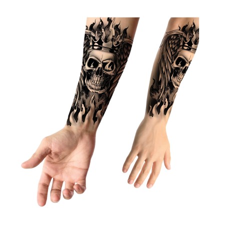 Tatuajes para brazos calavera 14x30 cm calcomanias