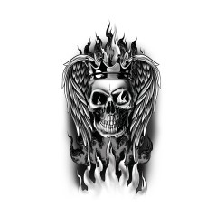 Tatuajes para brazos calavera 14x30 cm calcomanias-Tus Disfraces