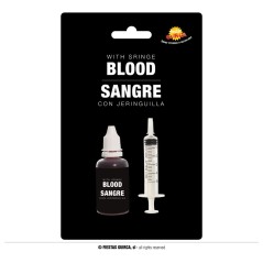 Sangre falsa artificial con jeringuilla halloween-Tus Disfraces