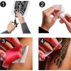 Tatuajes para brazos calavera 14x30 cm calcomanias-Tus Disfraces